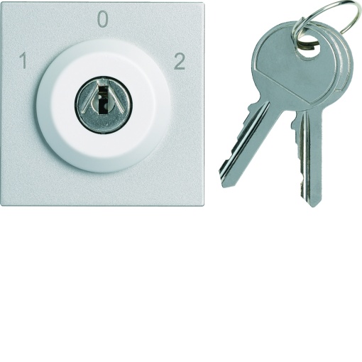 gallery 2M Botão chave, 3 pos., alumínio
