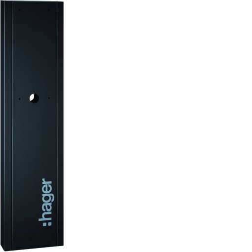 Pedestal retangular em aço inoxidável para dois postos de carregamento