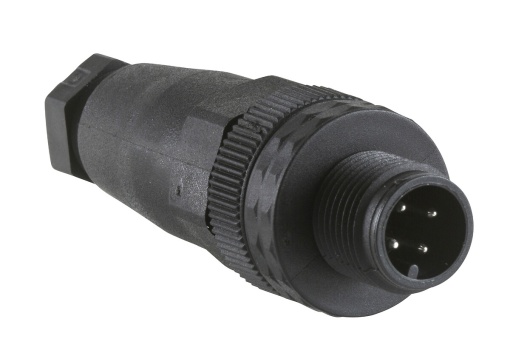 Conector M12 recto, 4 pinos - XZCC12MDP40B