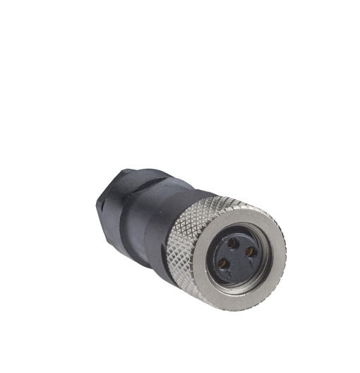Conector M8 recto, 3 pinos - XZCC8FDM30S