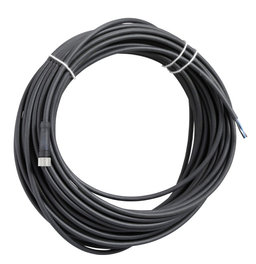 Conector fêmea M8, 3 pinos, recto pré-cabeado - XZCP0566L15