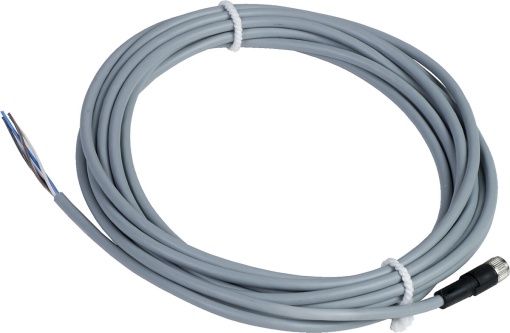 Conector fêmea PVC, M8, pré-cabeado – XZCPV0941L5