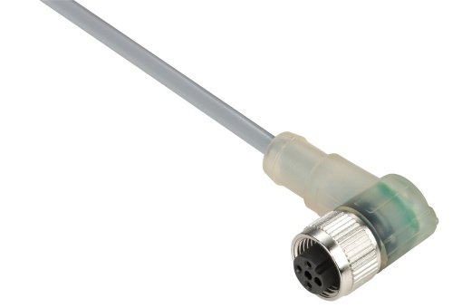 Conector fêmea PVC, M12, 3 pinos, pré-cabeado – XZCPV1340L2