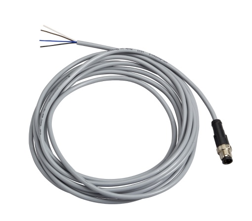 Conector macho PVC, M12, 4 pinos, pré-cabeado – XZCPV1541L5