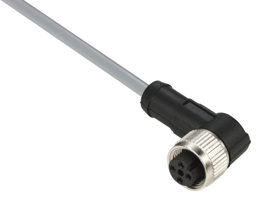 Conector fêmea PVC, M12, pré-cabeado – XZCPV12V12L2