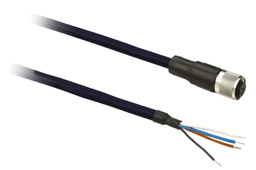 Conector fêmea PUR blindado, pré-cabeado – XZCPB1141L2