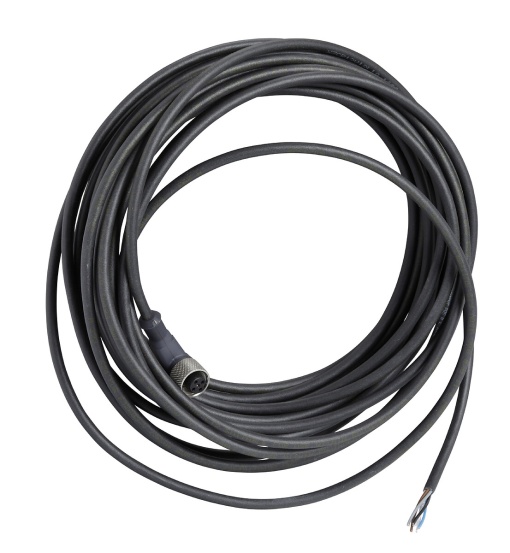 Conector M12 fêmea angular, 5 fios, pré-cabeado, PUR - XZCP12V12L10