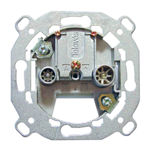 Through outlet 2 connectors FM-TV