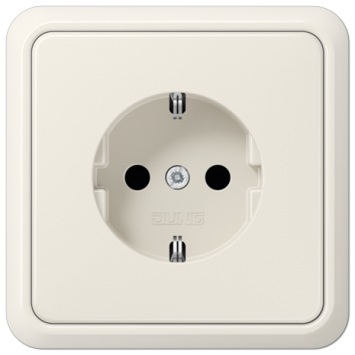 Enchufe con marco. inscr. CD bl marfil