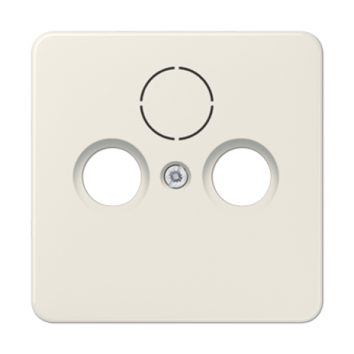 Placa SAT-TV CD blanco marfil