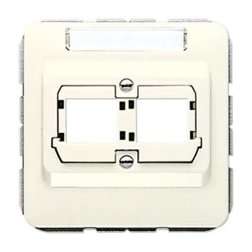 Placa Mod. Jack 2 tomas CD blanco marfil
