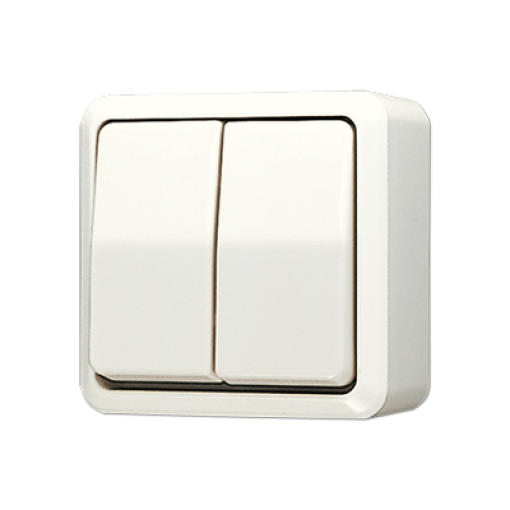 Interruptor doble AP600 bl.