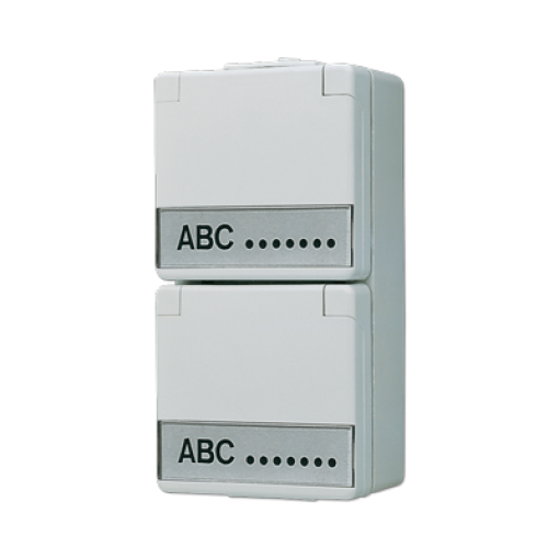 Enchufe doble vertical. con inscr. WG 6