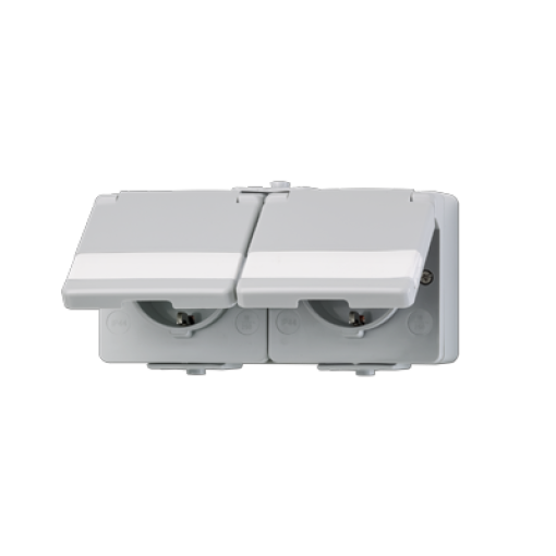 Enchufe doble horiz. con inscr. WG 600