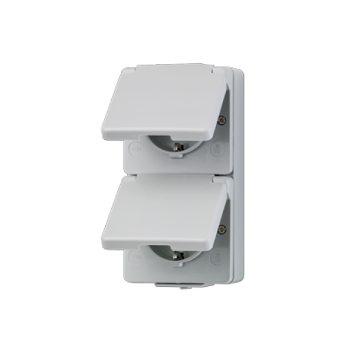 Enchufe SCHUKO doble vert. WG 600