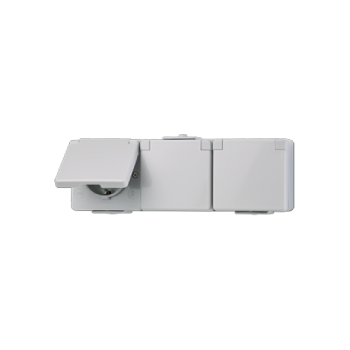 Enchufe triple horiz. WG 600