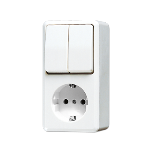 Enchufe cinterruptor dob. AP600 bl alpi