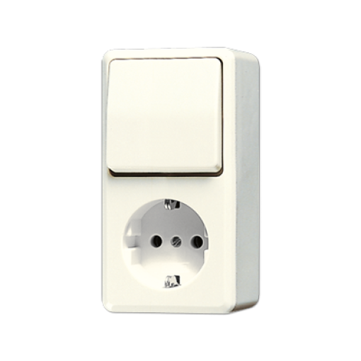 Enchufe c interruptor AP600 bl.