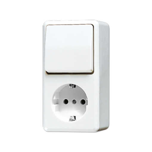 Enchufe c interruptor AP600 bl. alpi