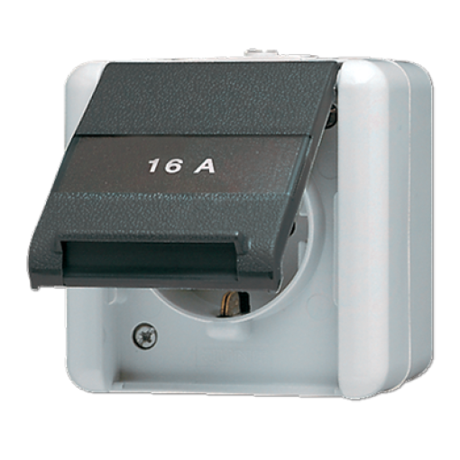 Enchufe c tapa abat. inscr. WG 800