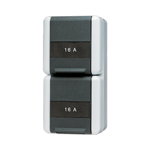 Enchufe doble vertical cinscr. WG 800