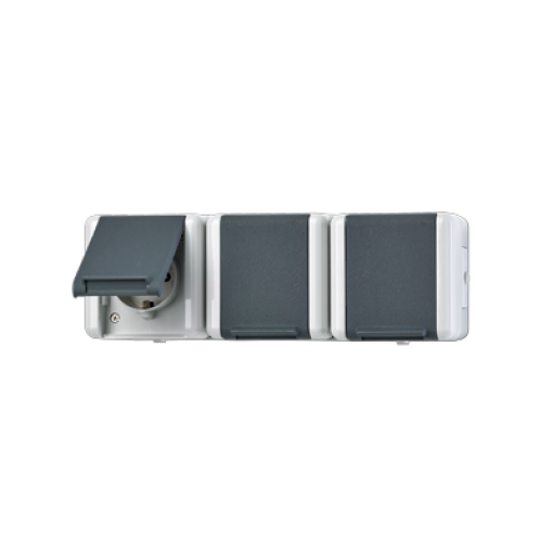 Enchufe triple horiz. WG 800