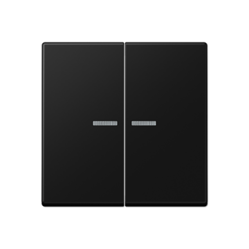 Tecla doble con visor JH A negro mate