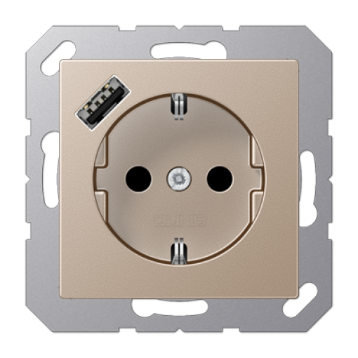 Enchufe SCHUKO c USB-A. A cava