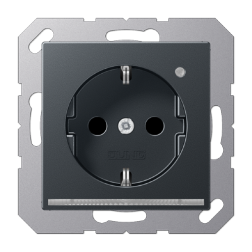 Enchufe SCHUKO con luz LED. A antracita