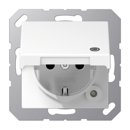 Enchufe c tapa abat. A bl. alpi