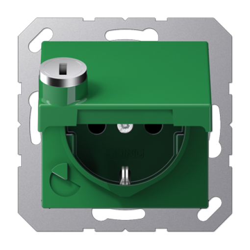 Enchufe c cierre seg. abat. A verde