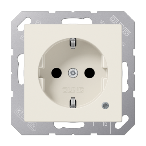 Enchufe c indicador A blanco marfil