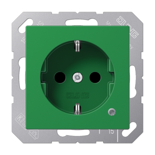 Enchufe c indicador A verde