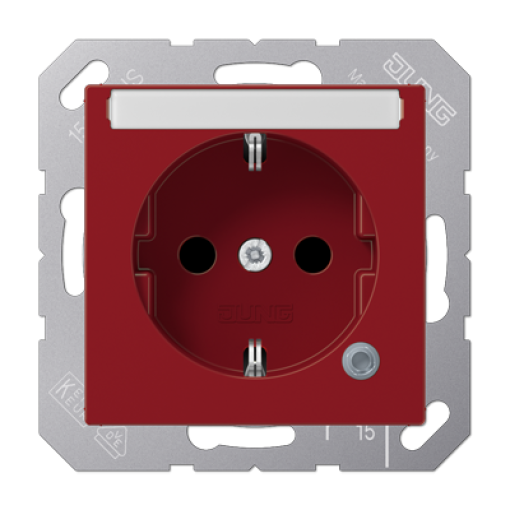 Enchufe SCHUKO inscr. A rojo