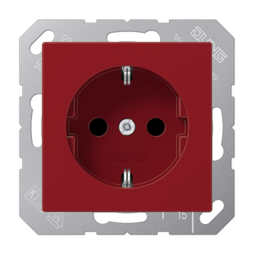 Enchufe SCHUKO prot. contacto A rojo