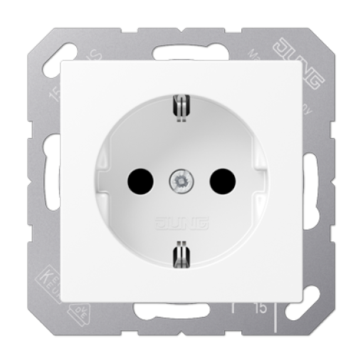 Enchufe SCHUKO prot. contacto A bl mate