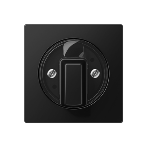 Placa interruptor giratorio A negro mate
