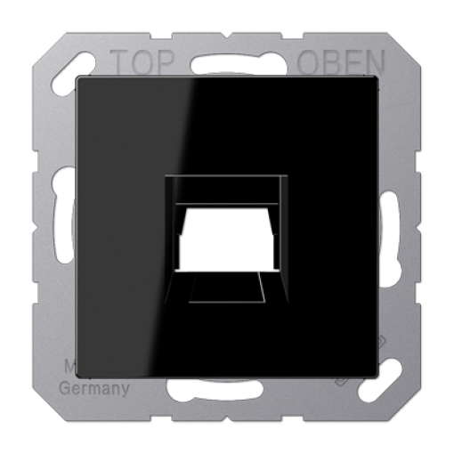 Placa Modular Jack 1 toma A negro