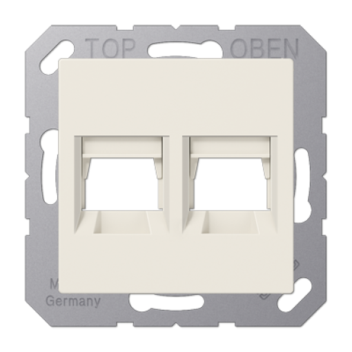 Placa Mod.Jack 2 tomas A bl.