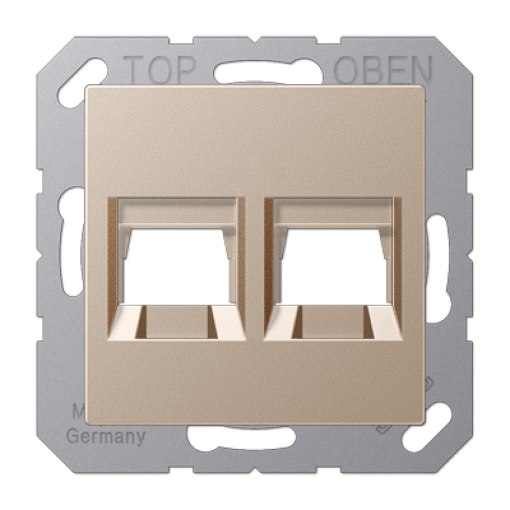 Placa Mod.Jack-Rad. 2 tomas A cava