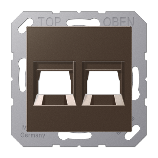 Placa Mod.Jack-Rad. 2 tomas A mokka