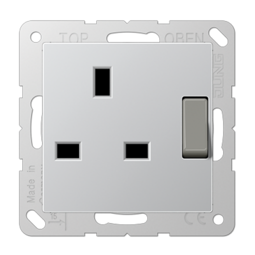 Toma conmutable 13A 250V A alum.