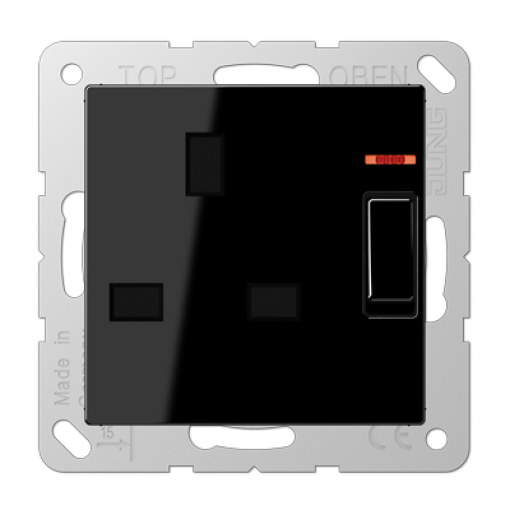 Toma conmutable 13A 250V A negro