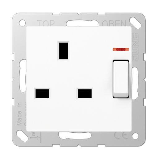 Toma conmutable 13A 250V A bl. alpi