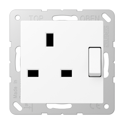 Toma conmutable 13A 250V A bl. mate