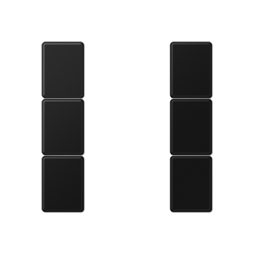 Kit teclas mód. F50 3 fases A negro mate