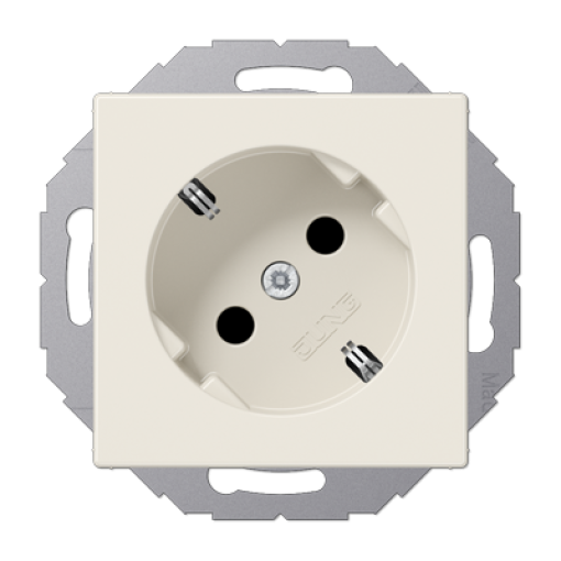 Enchufe SCHUKO 45º prot. contacto A bl.