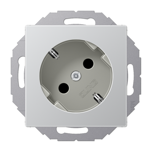 Enchufe SCHUKO 45º prot. A aluminio