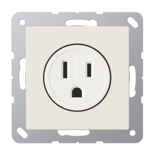 Conector NEMA de EE.UU. A blanco marfil