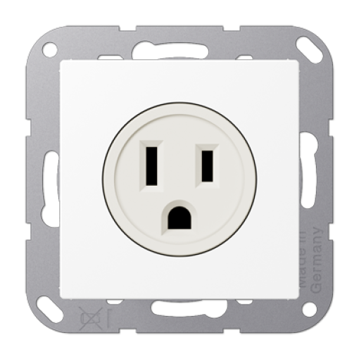 Conector NEMA de EE.UU. A blanco mate